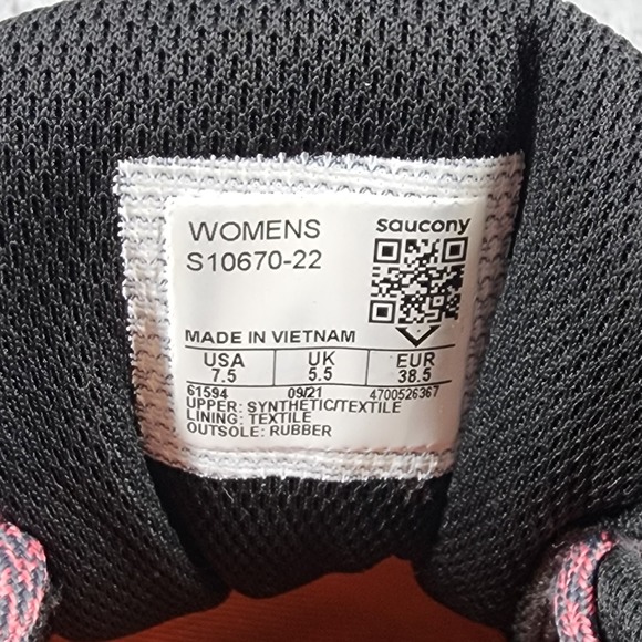 Saucony Excursion TR 15 Womens 7.5 Gray Trail Running Shoes Sneakers Mesh Upper - Picture 2 of 11